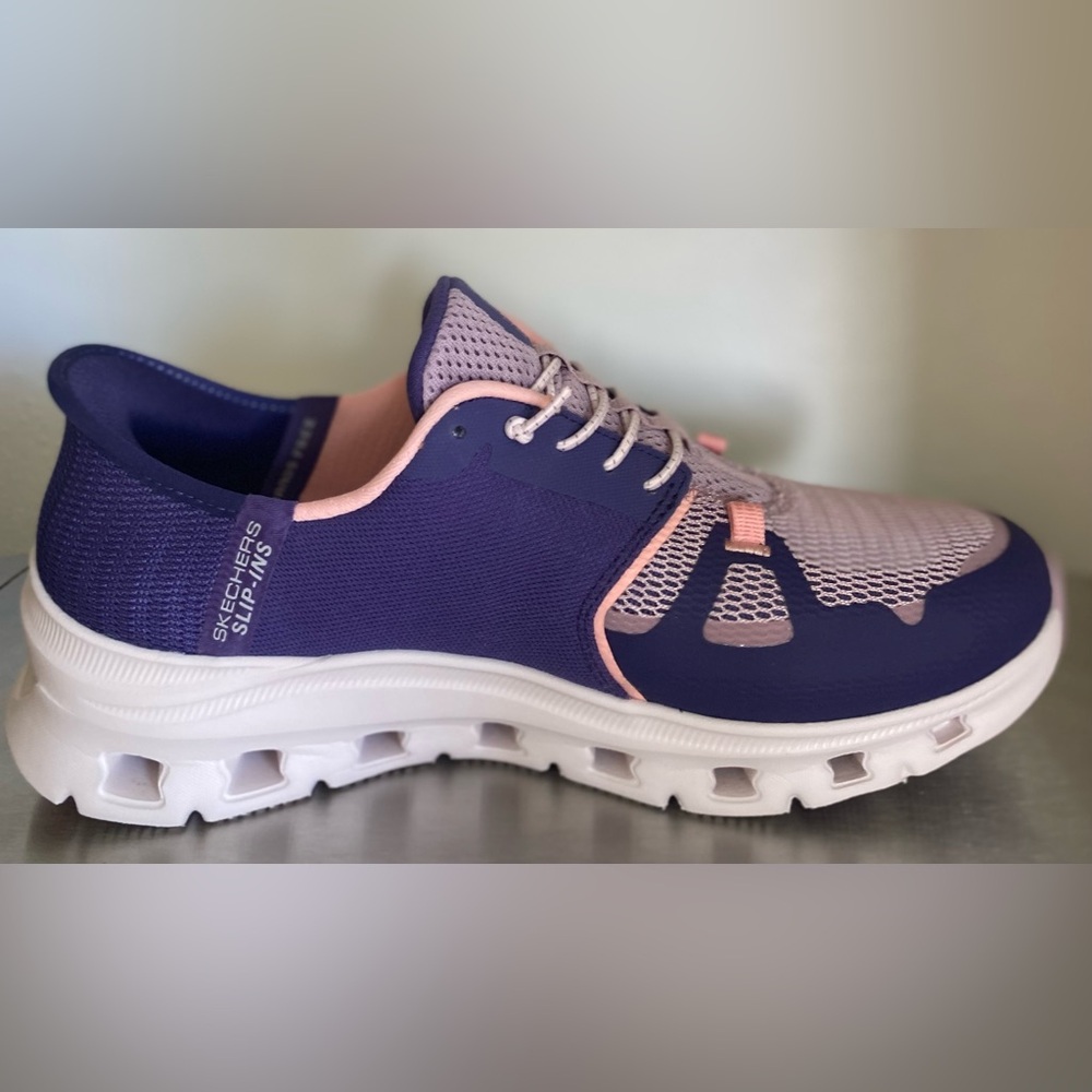 SKECHERS GLIDE STEP PRO SLIP INS Women's Purple and Pink Athletic Sneakers - Picture 2 of 15